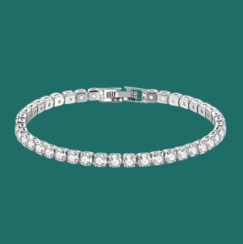 Exquisite 100% 925 Sterling Silver Moissanite Bangle Bracelet - Perfect for Weddings and Special Occasions!