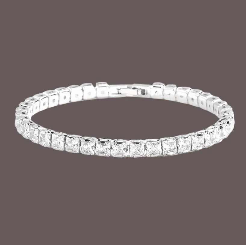 Exquisite 100% 925 Sterling Silver Moissanite Bangle Bracelet - Perfect for Weddings and Special Occasions!