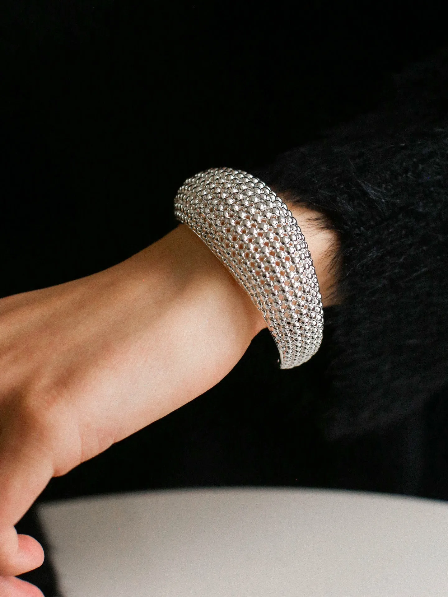 Fashionable Hollow Half Sphere Bangle