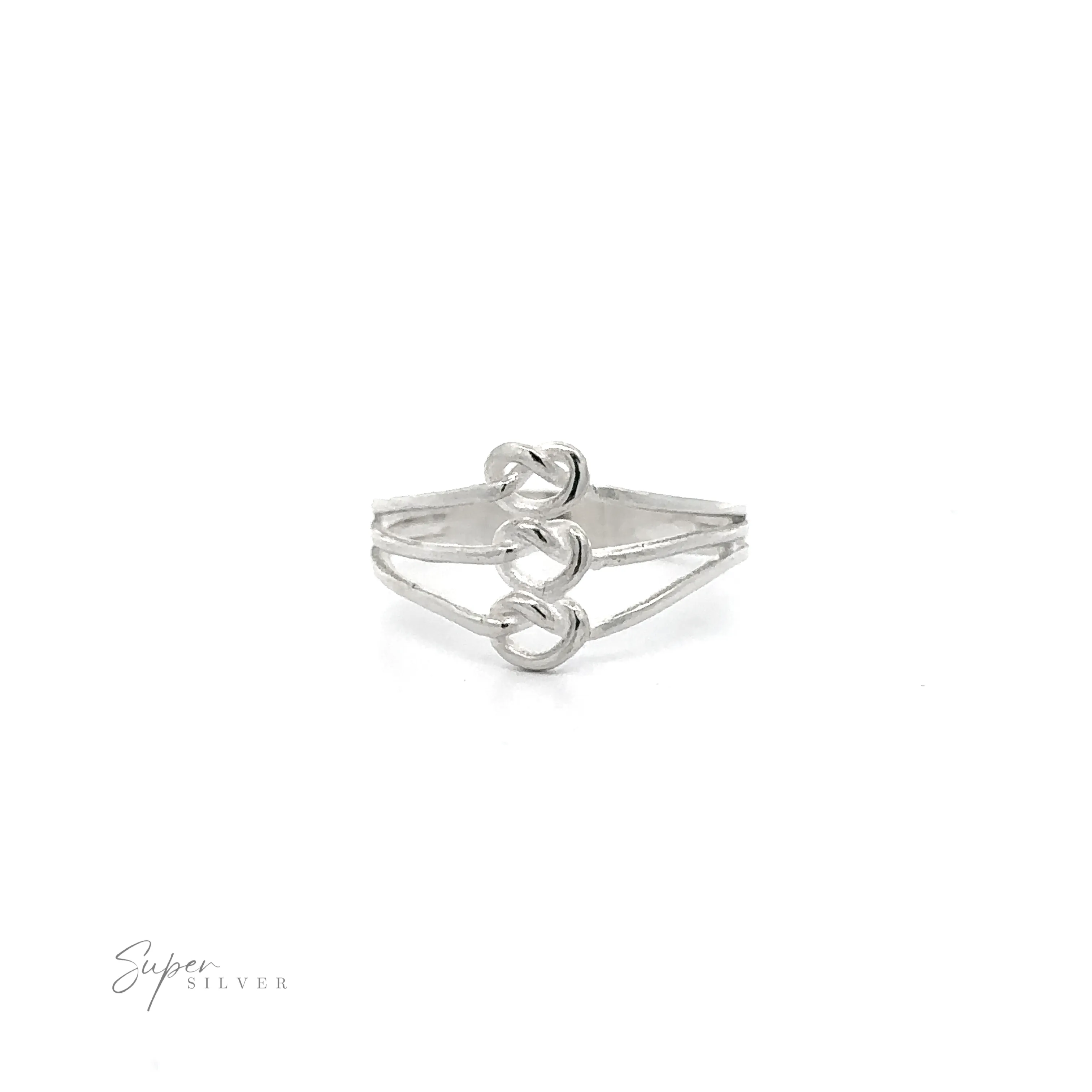 Funky Silver Knotted Ring