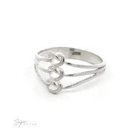 Funky Silver Knotted Ring