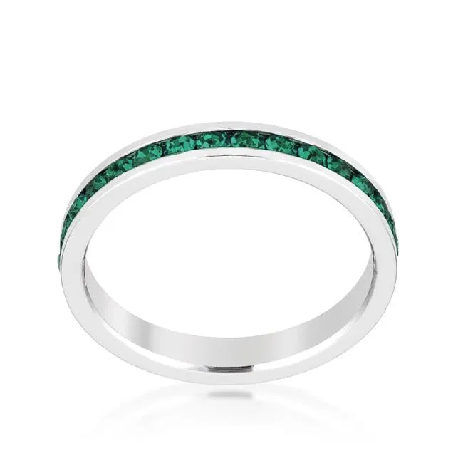 Gail Emerald Green Eternity Stackable Wedding Ring | 1ct