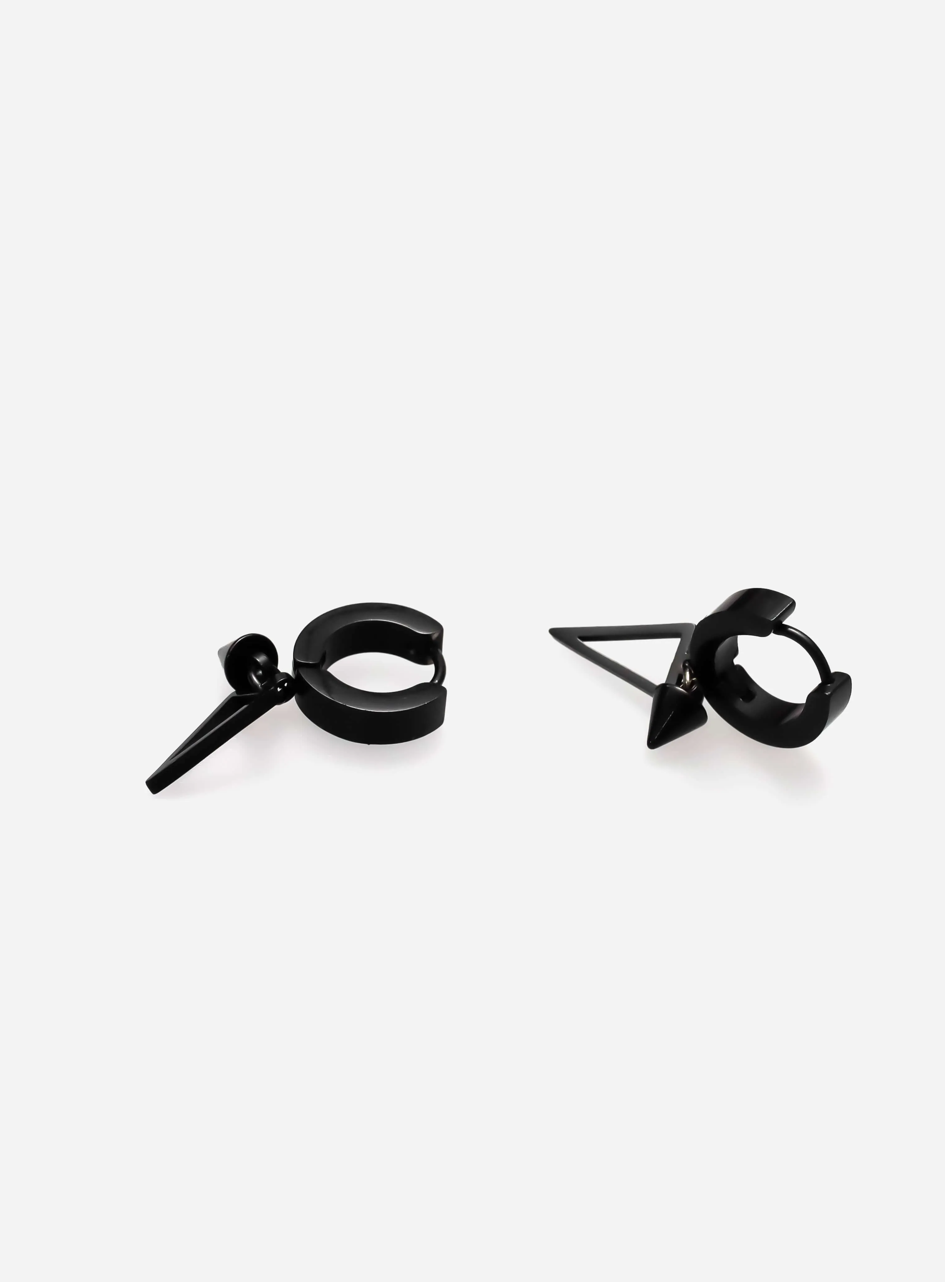 GD Triangle Dangle Drop Earring Black