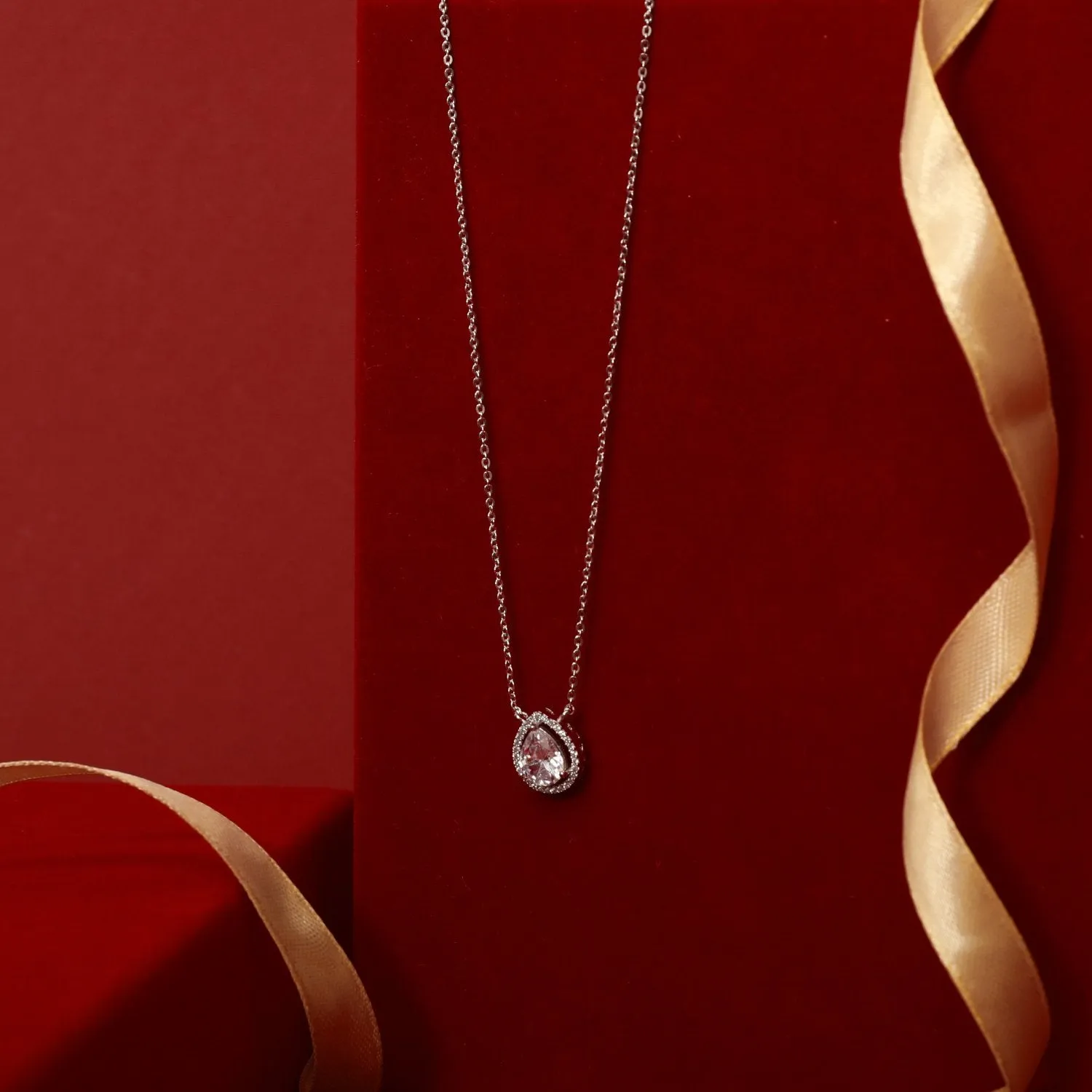 Harmony CZ Silver Pendant Necklace