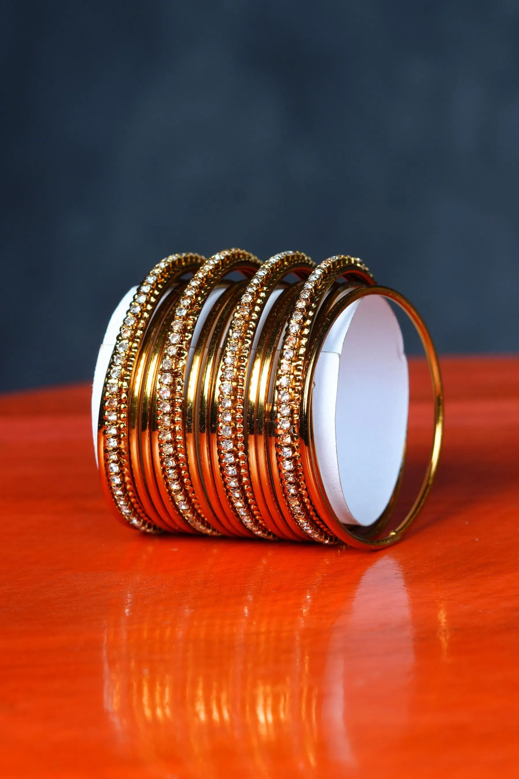 Kids' Elegant Gold & White Stone Bangles - JCSFashions Chic Collection