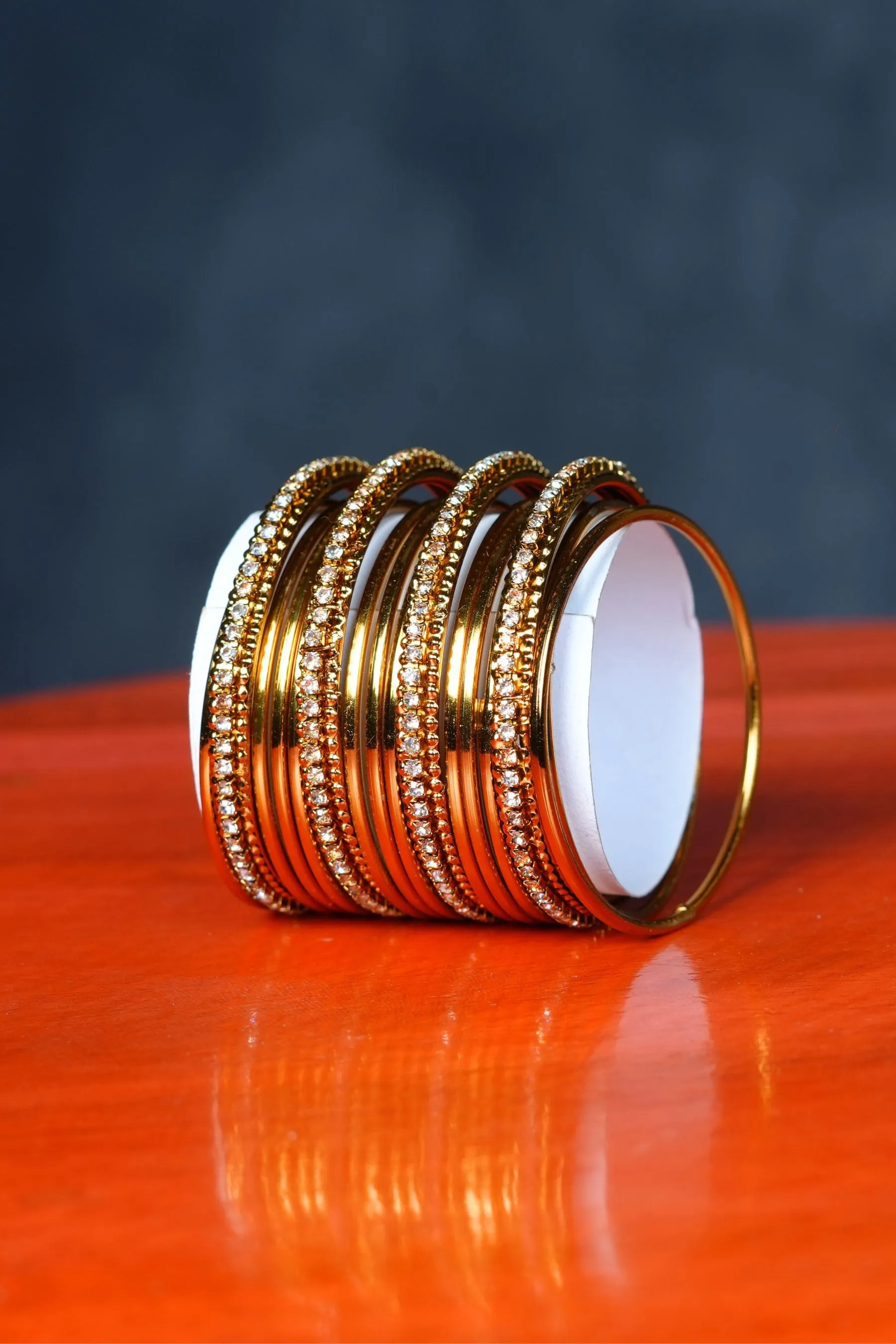 Kids' Elegant Gold & White Stone Bangles - JCSFashions Chic Collection