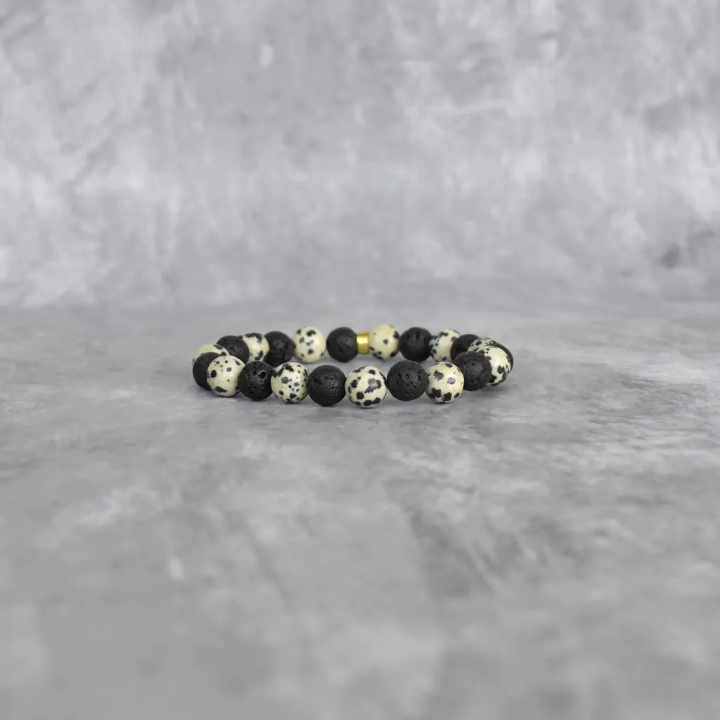 Lava Essence - Dalmatian & lava Bracelet