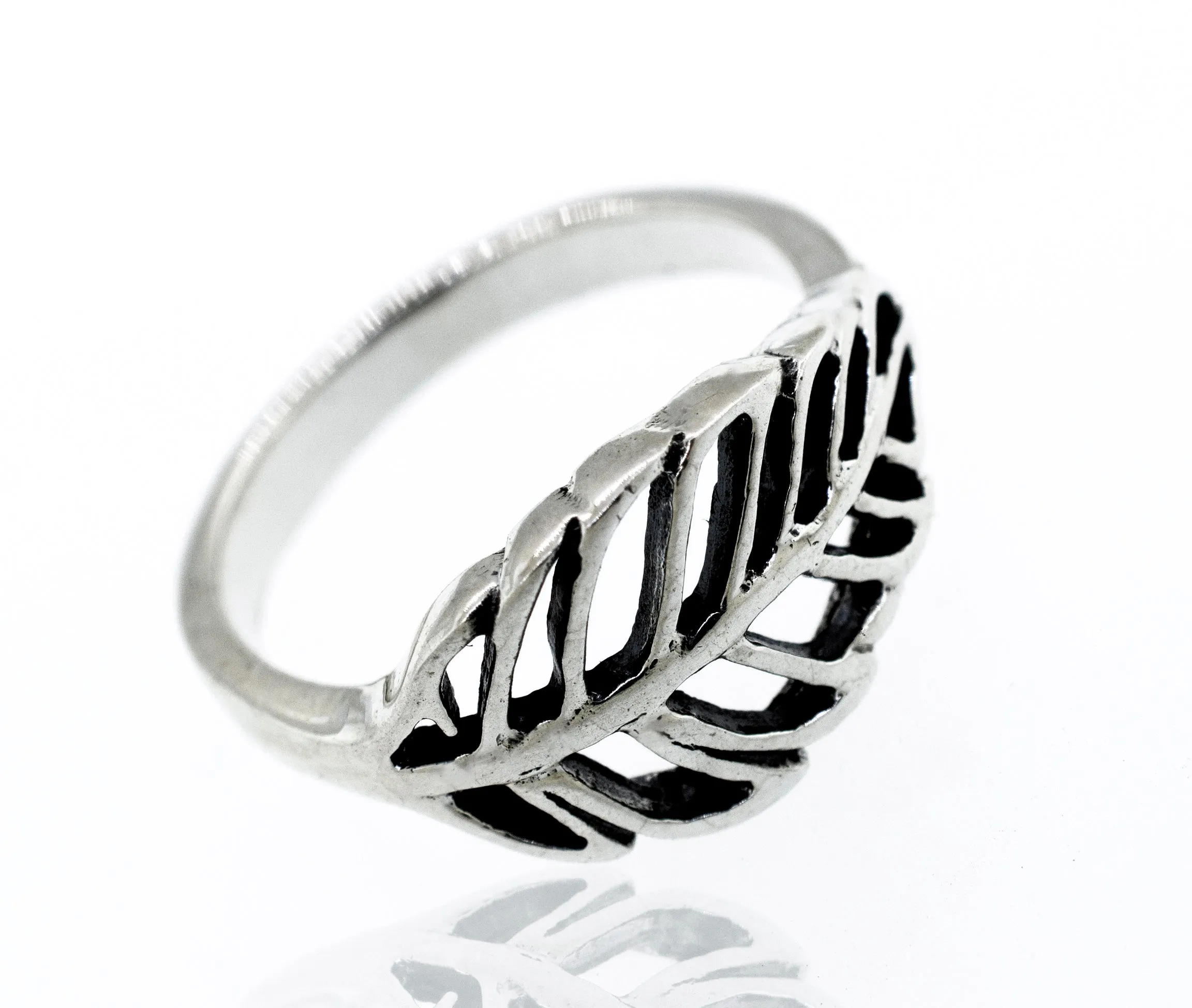 Leaf Ring with Cutout Design