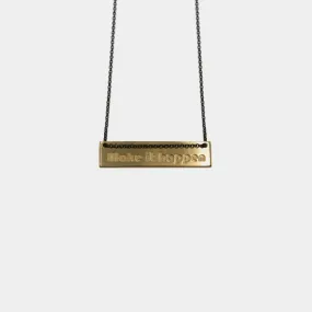 Make it happen - necklace - gold plated