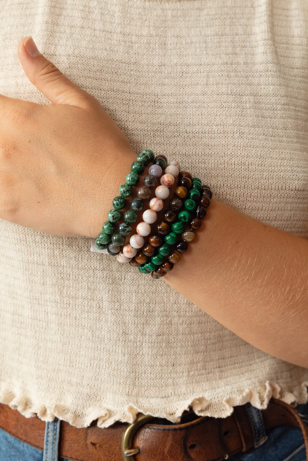 Malachite Beaded Bracelet