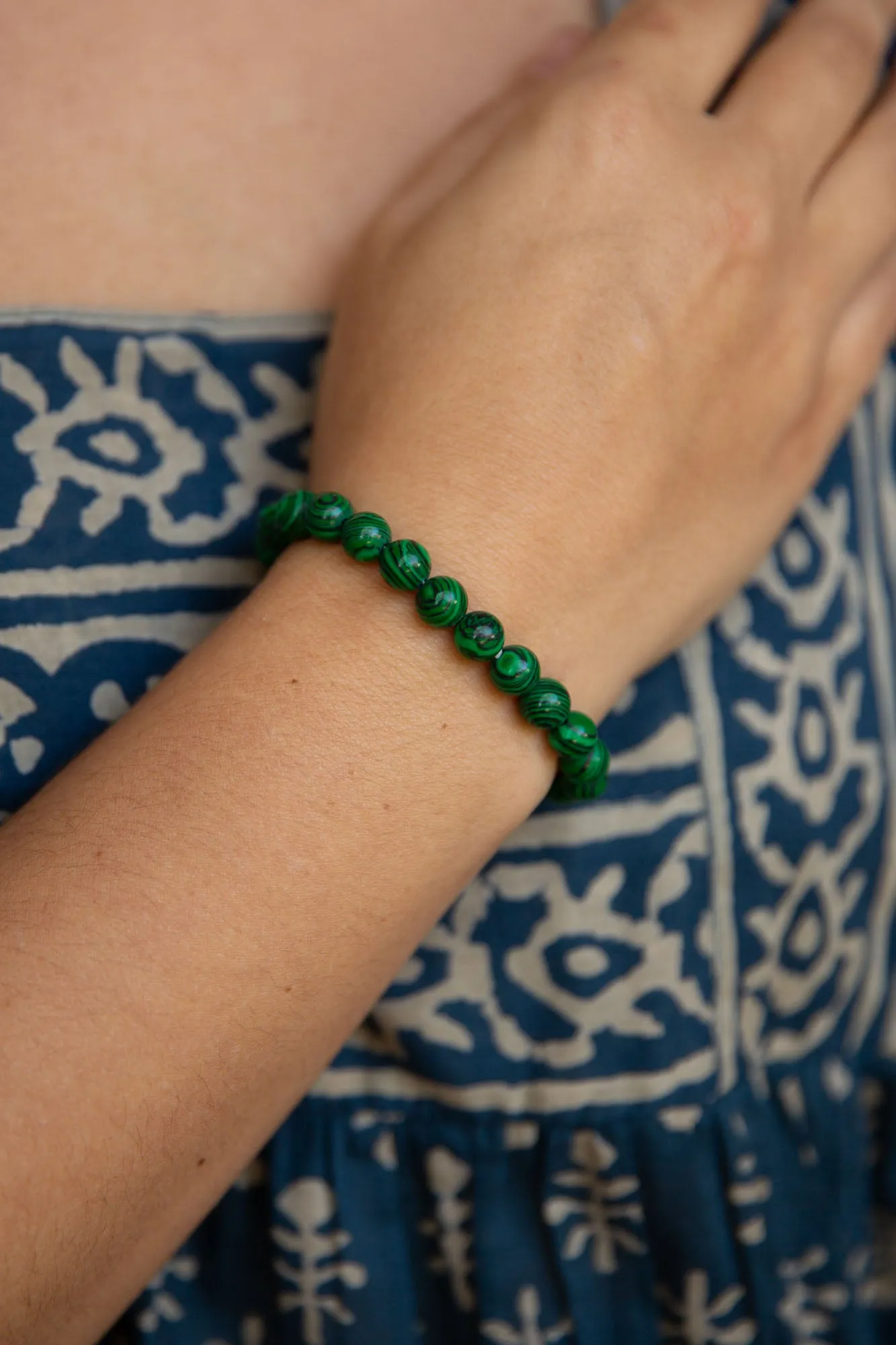 Malachite Beaded Bracelet