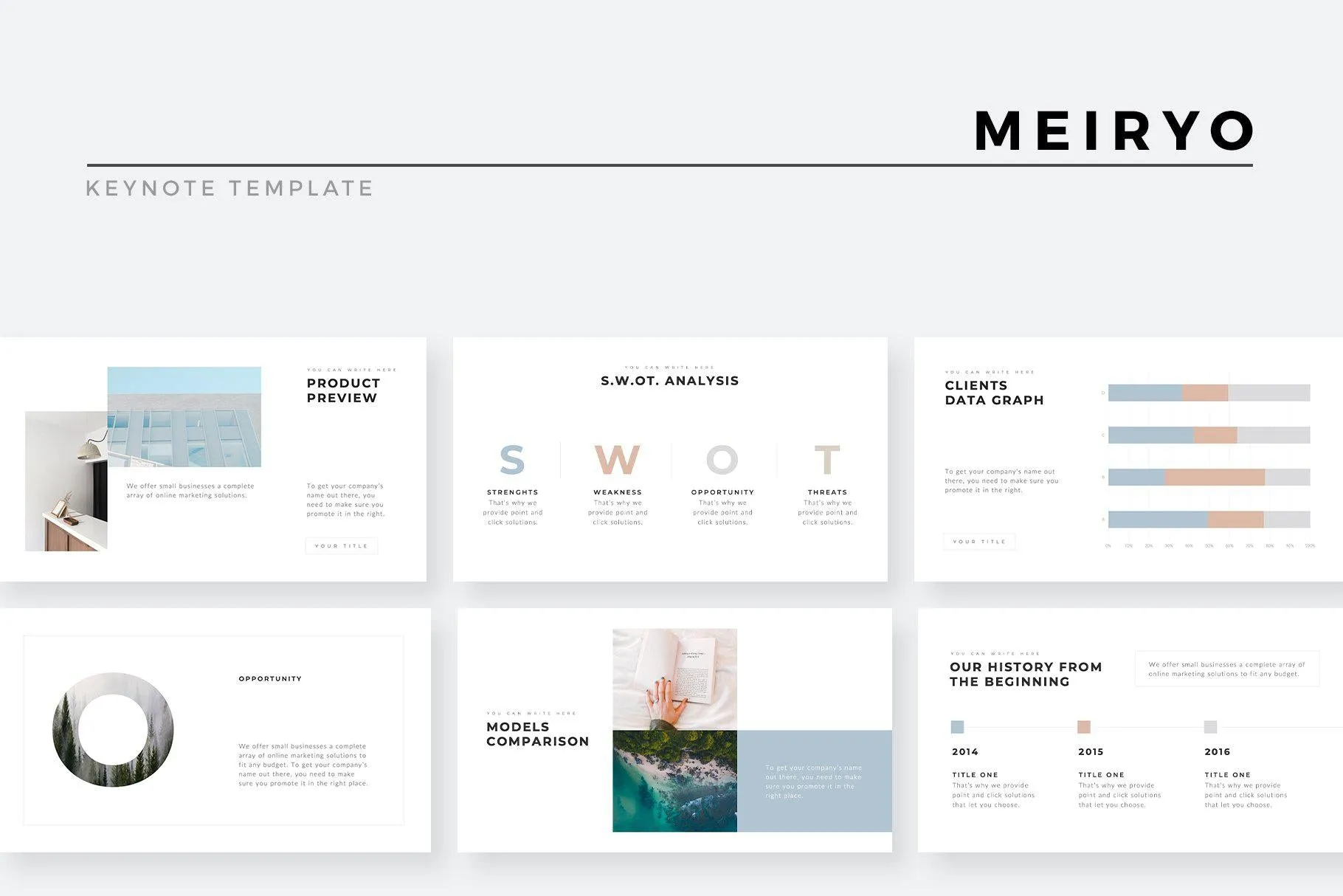 Meiryo Minimalist Keynote Template