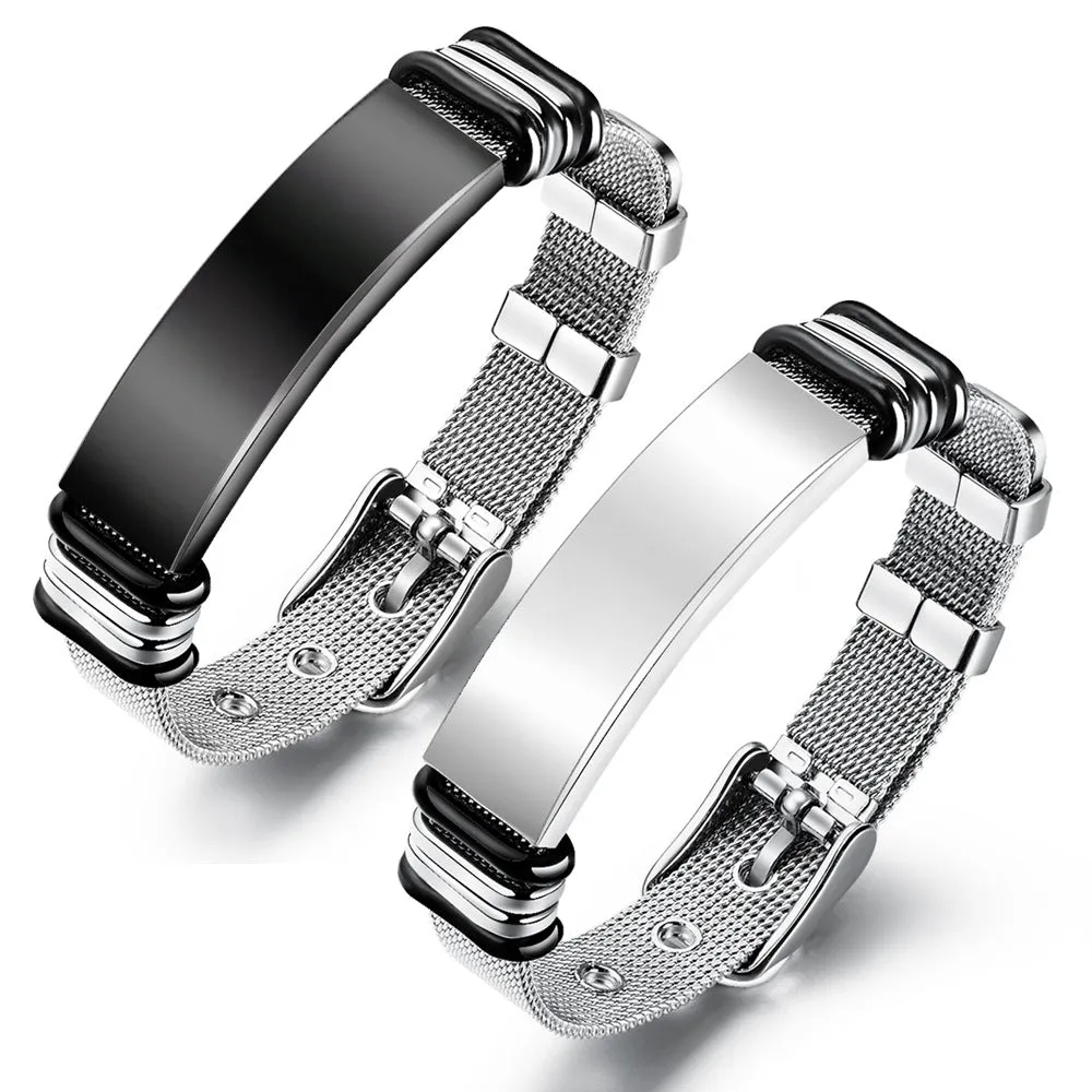 Men's Titanium Steel Mesh Strap Bracelet