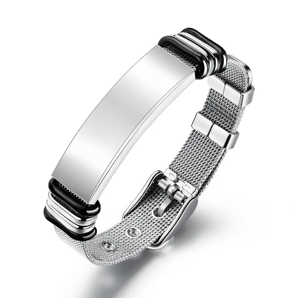 Men's Titanium Steel Mesh Strap Bracelet