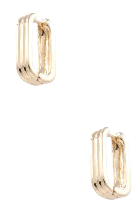 Metal Square Hoop Earrings