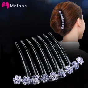 Molans Vintage Flower Crystal Hairpins