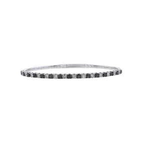 Narcissa Black & White Diamond Bangle