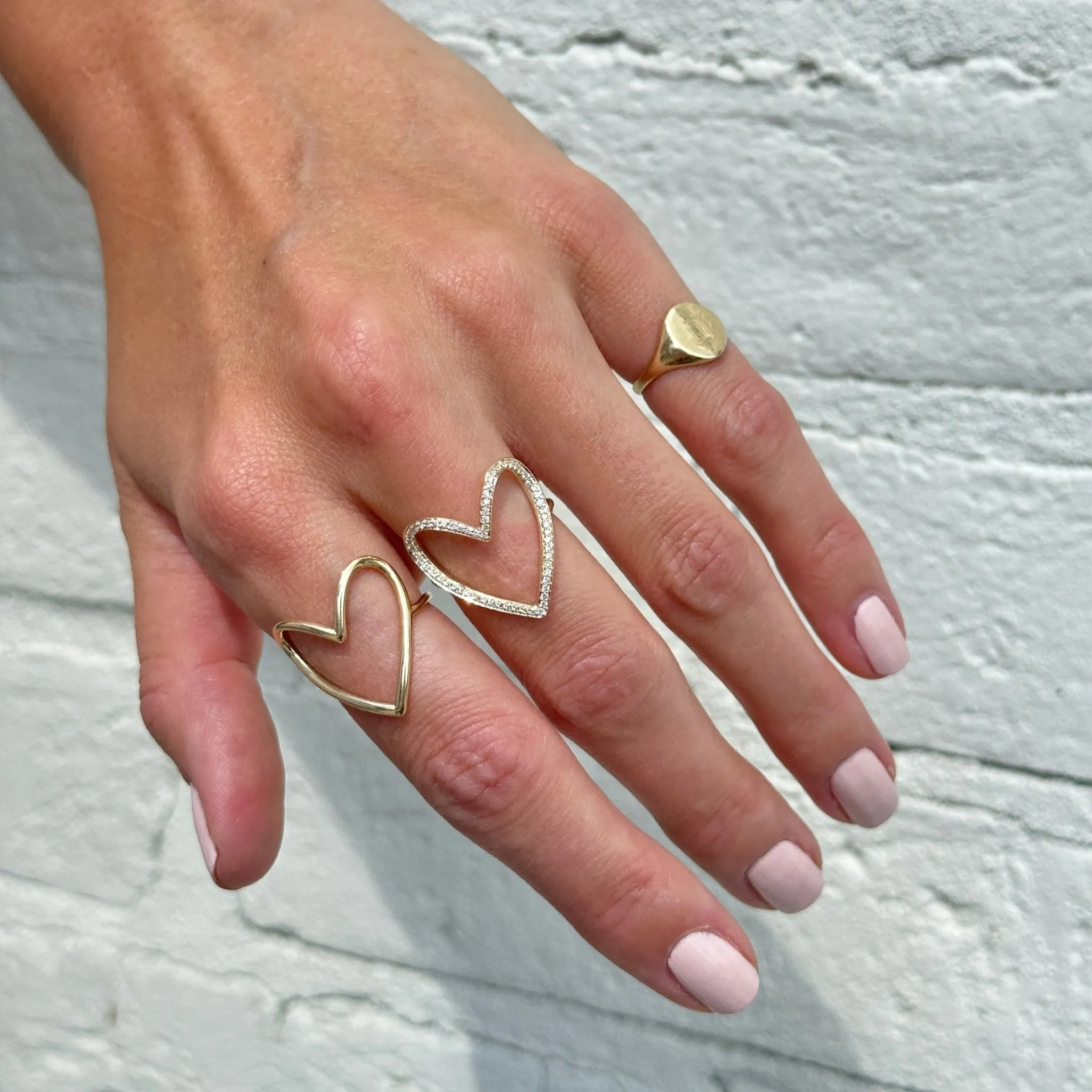 Open Heart Gold Ring