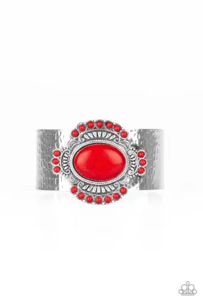 Paparazzi Bracelet ~ Canyon Crafted - Red