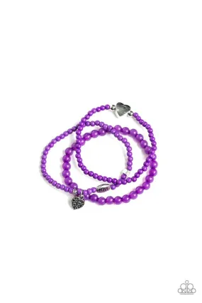 Paparazzi Bracelet ~ Really Romantic - Purple