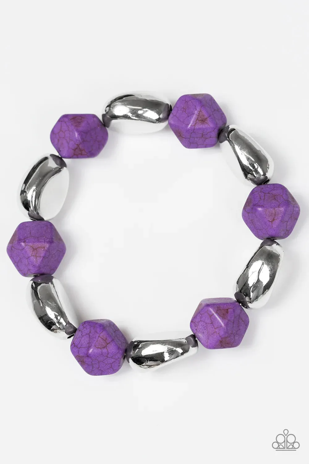 Paparazzi Bracelet ~ Rock Candy Canyons - Purple