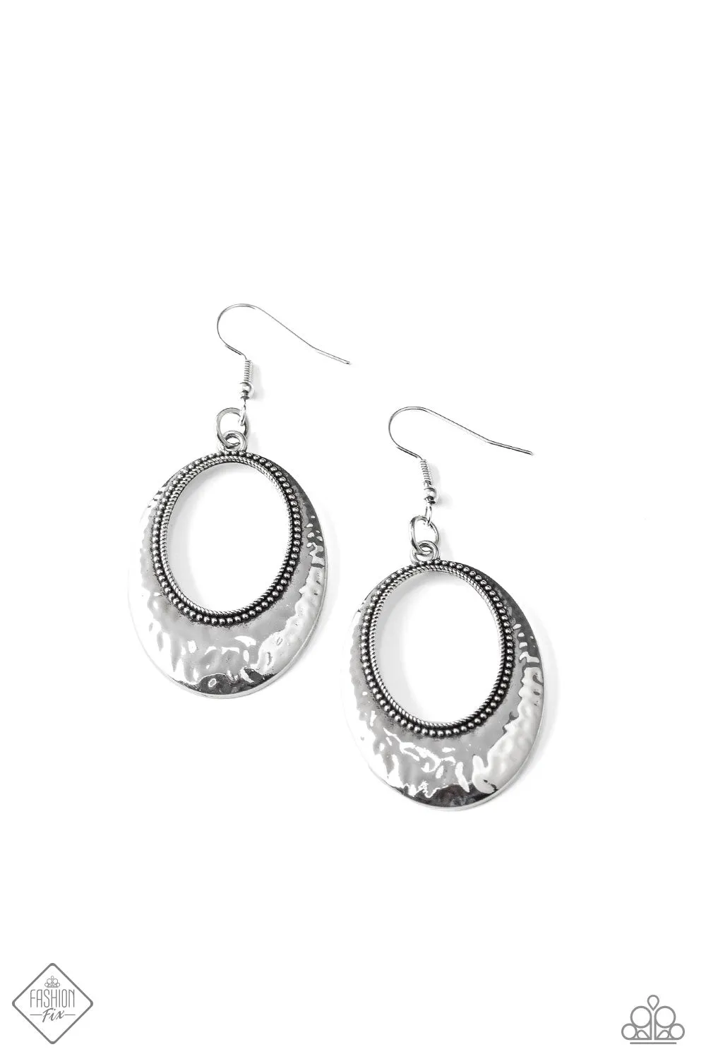 Paparazzi Earrings Fashion Fix Dec 2020 ~ Tempest Texture - Silver