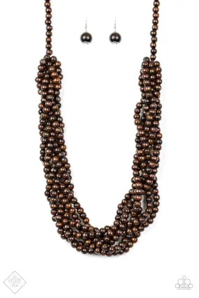 Paparazzi Necklace ~ Tahiti Tropic  - Brown