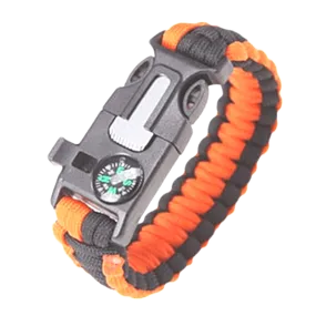 Paracord Bracelet Orange Black