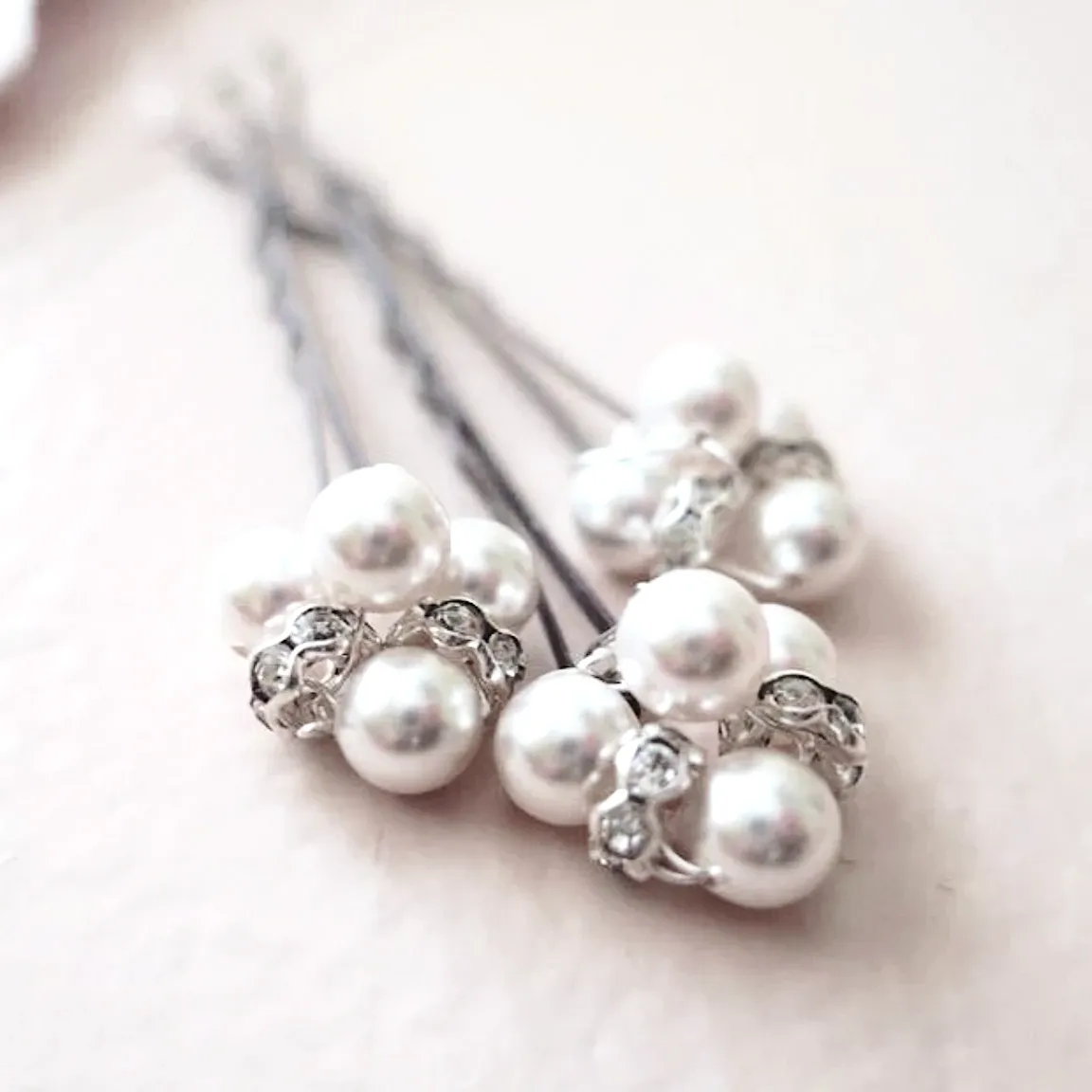 Pearl Hair Pins Set Bouquet