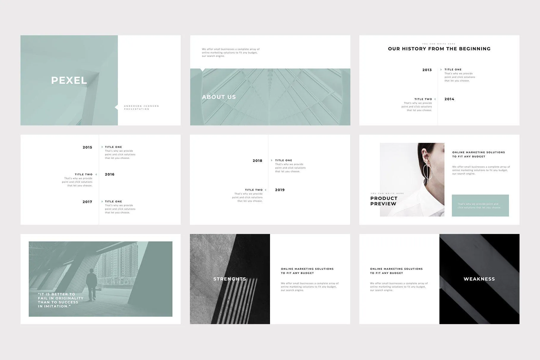 Pexel Minimal PowerPoint Template