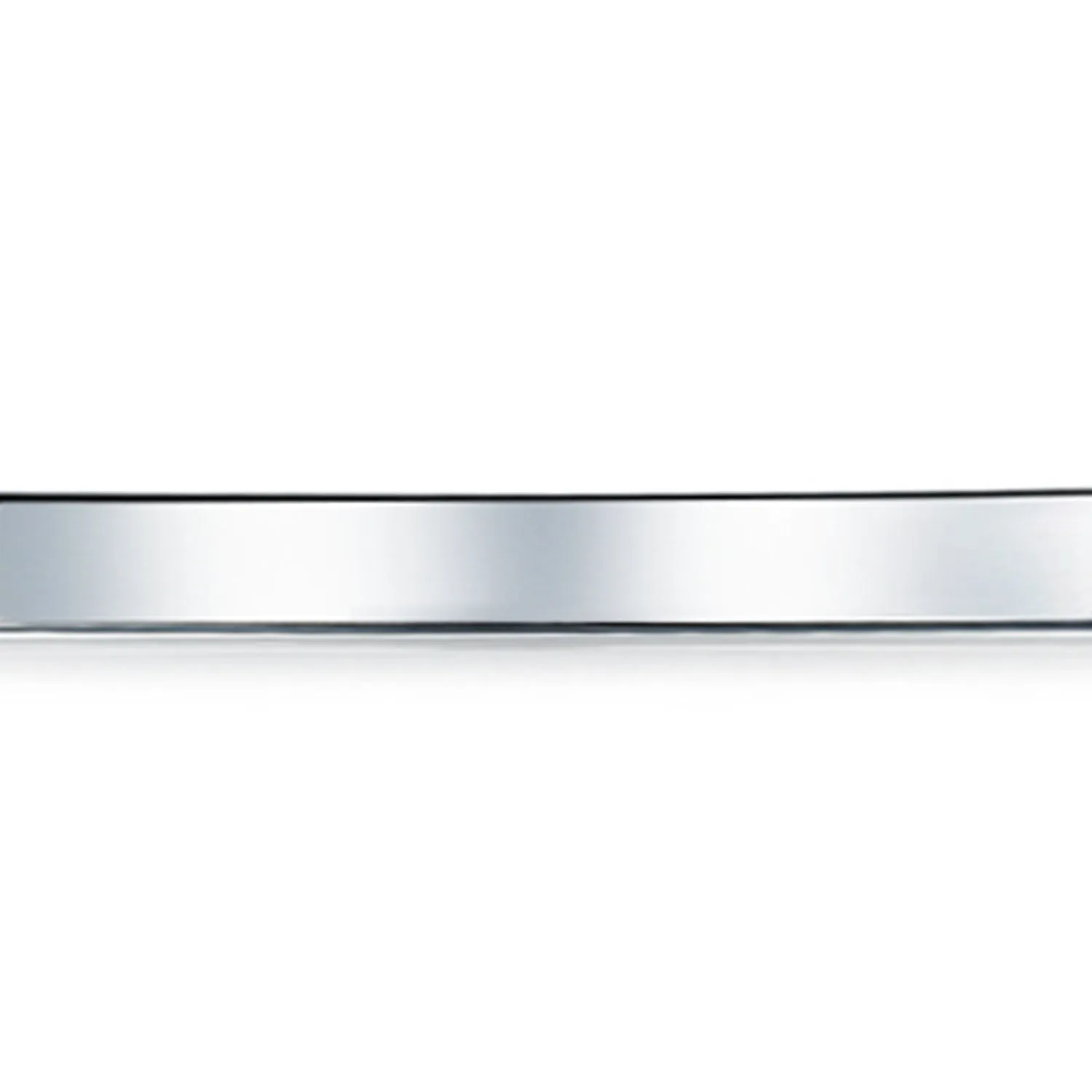 Plain Stackable Square Bangle Bracelet in Polished Sterling Silver