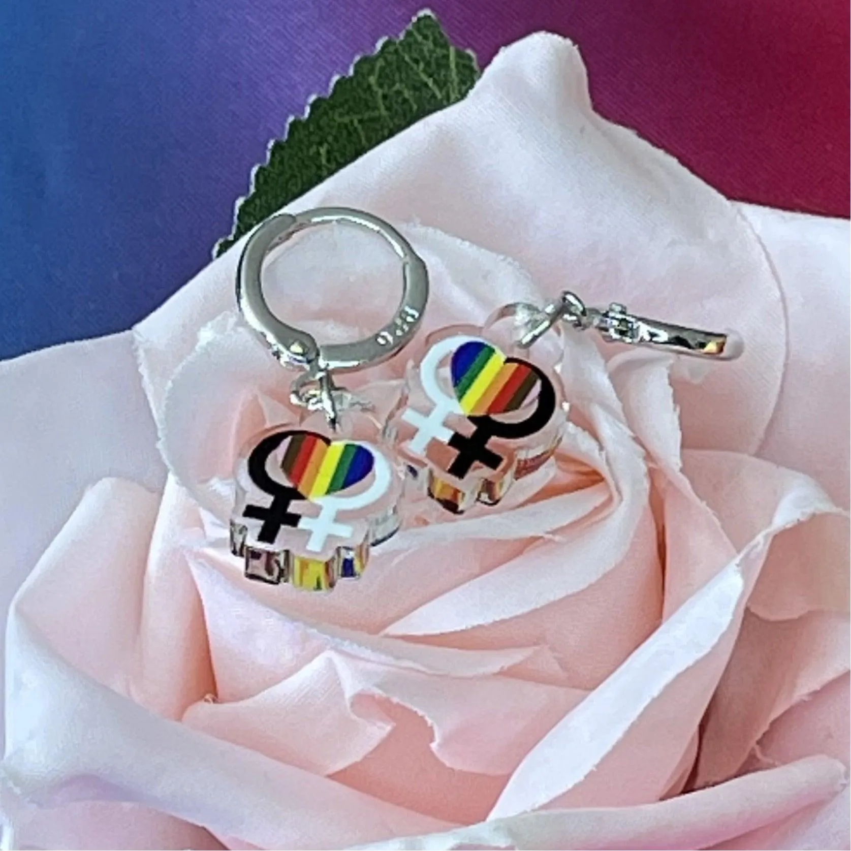 Progress Rainbow Venus Pride Flag Inspired Earrings