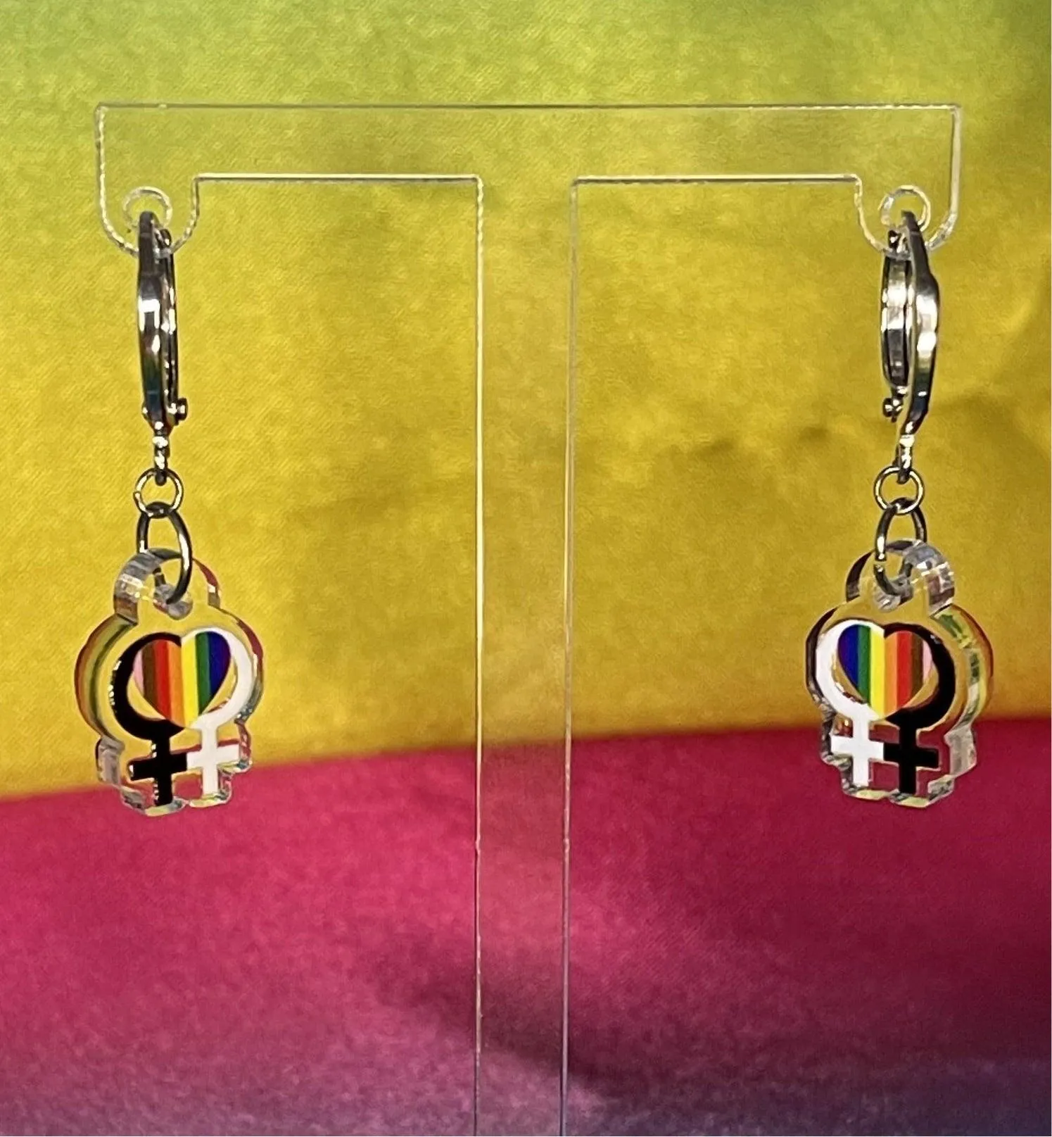 Progress Rainbow Venus Pride Flag Inspired Earrings