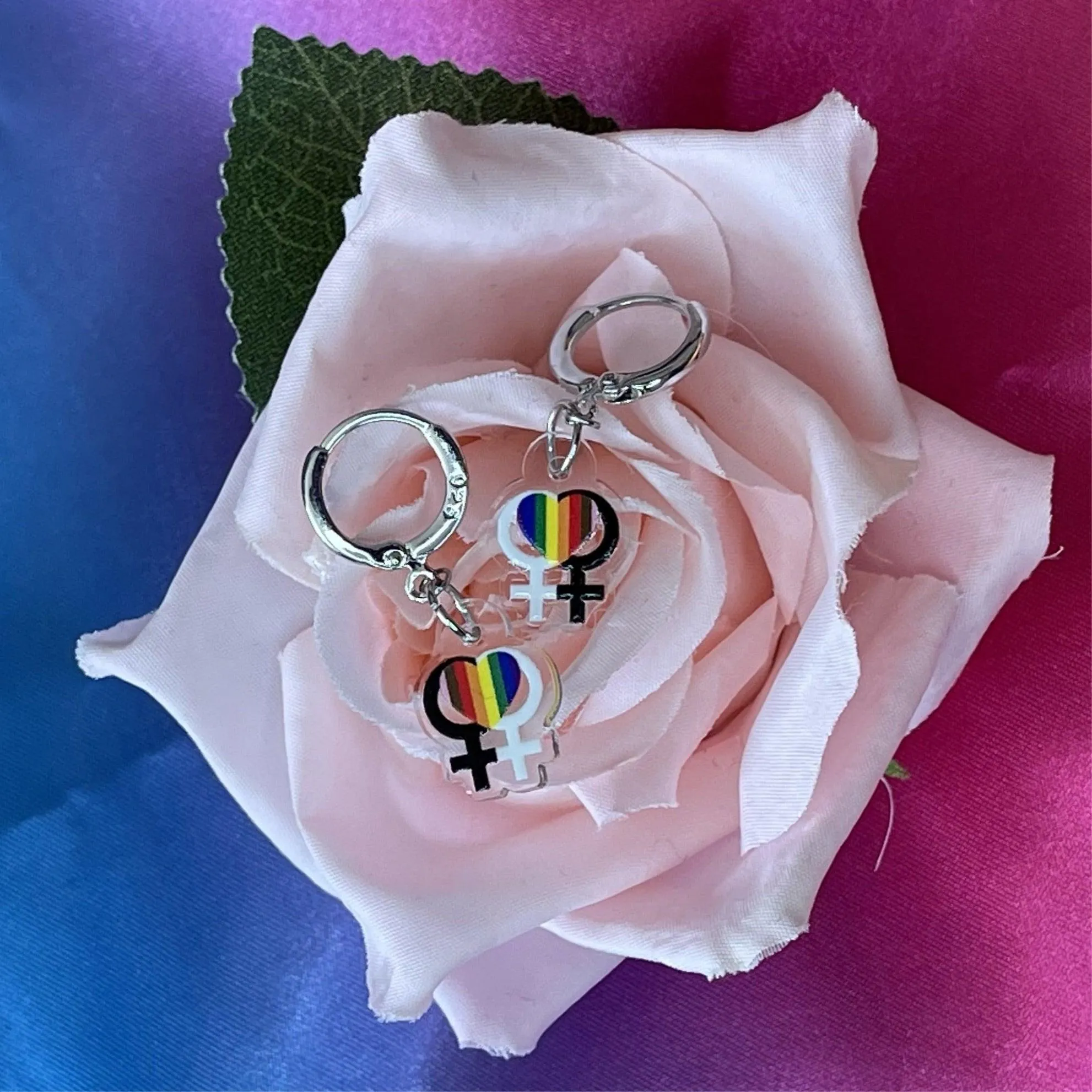 Progress Rainbow Venus Pride Flag Inspired Earrings