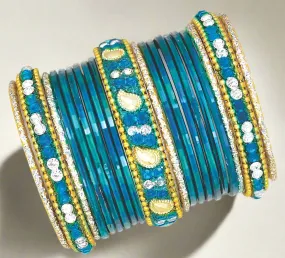 Rama Intricate Stone Bangle Set