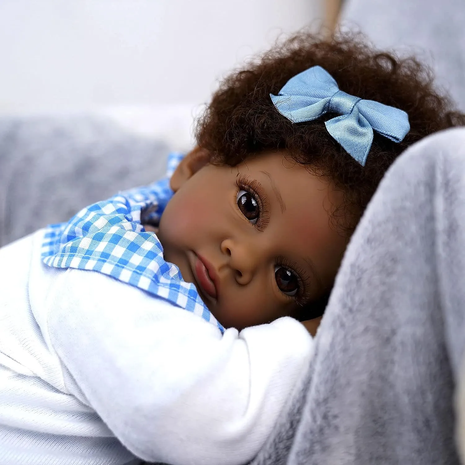 Reborn Flesh tone Black Baby Doll - Shania