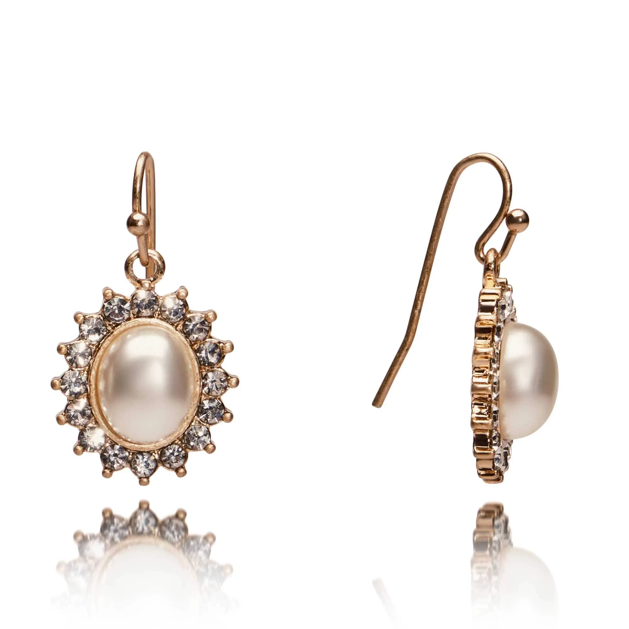 Regency Pearl Drop Earrings: Pearl Bridal Earrings