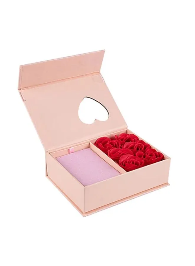 Romantic Valentine's Day Gift Box, Rose-themed Jewelry Packaging Box for Rings, Bracelets, and Necklaces – Perfect Surprise for Valentine, Mother's Day and Anniversary (Without Necklace)