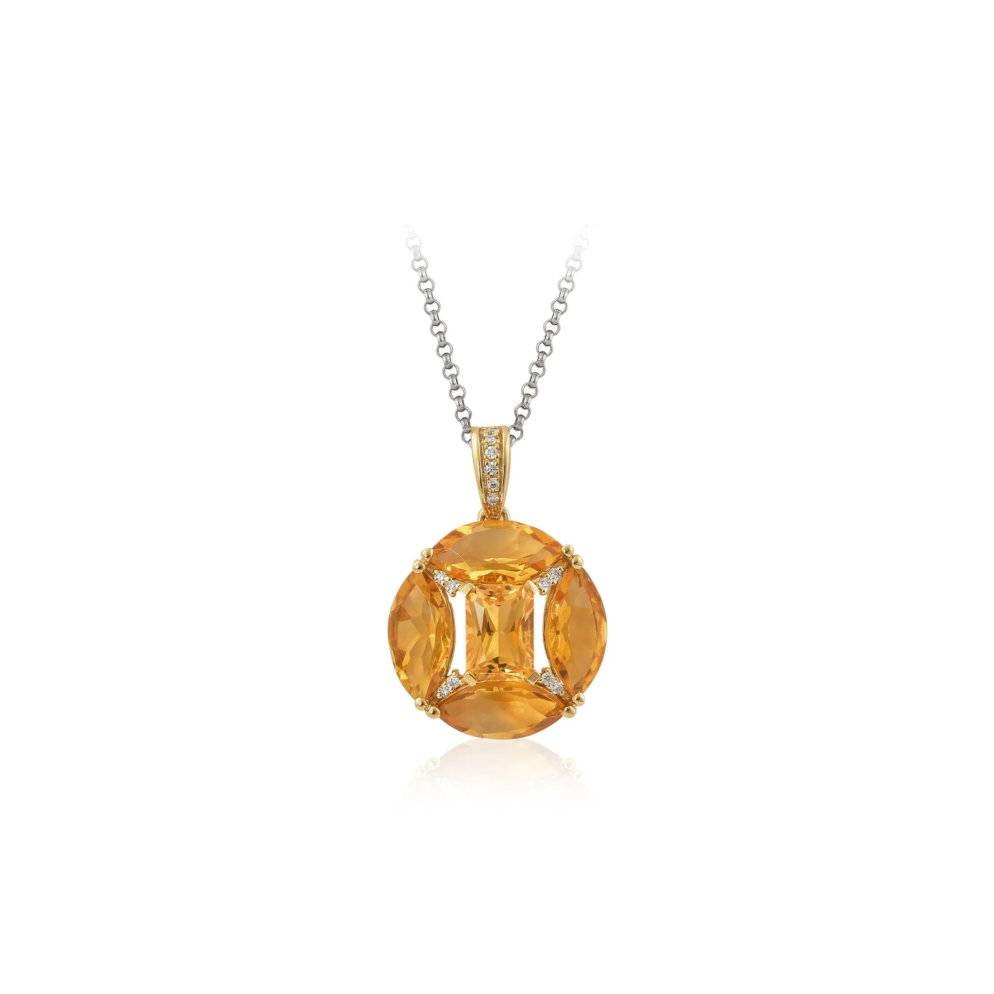 Round Citrine Pendant