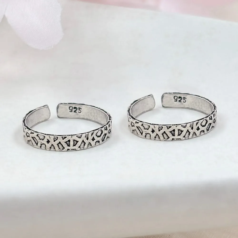 Silver Minimalist Band Toe Rings