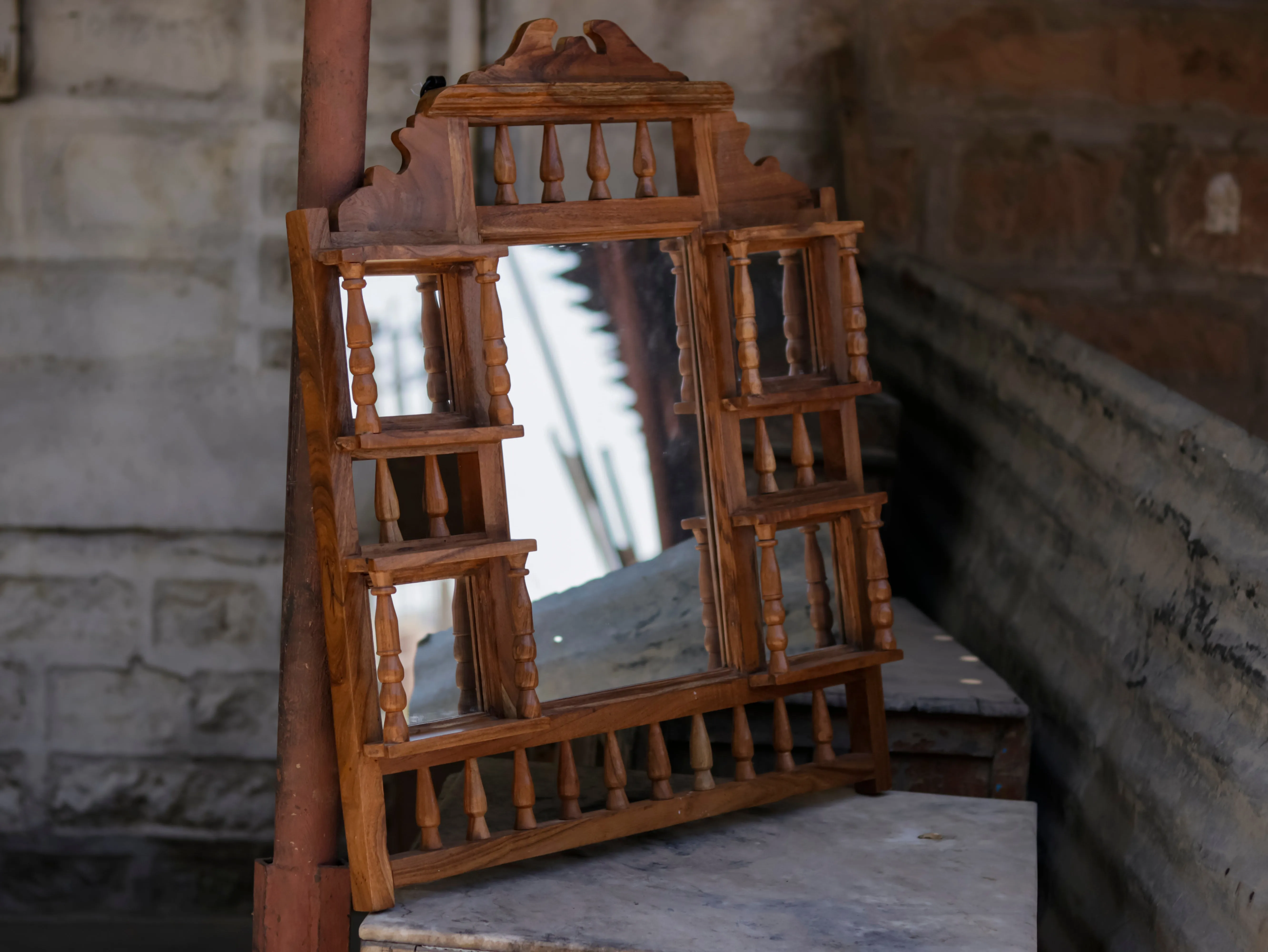 Simple Carved Mirror