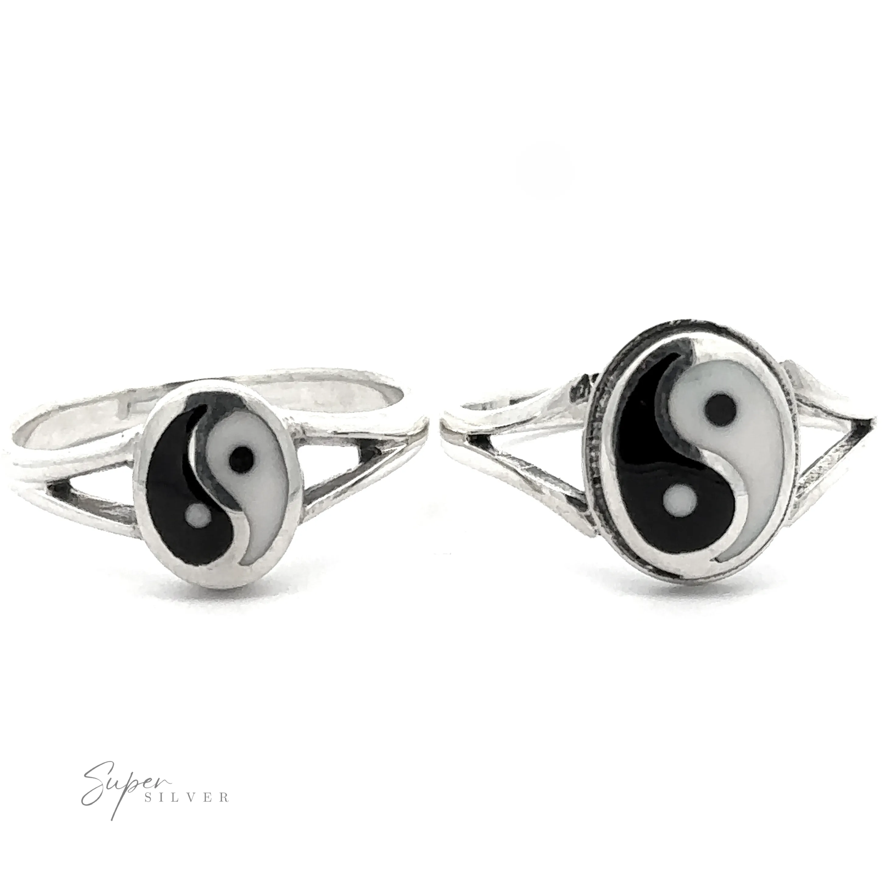 Simple Inlaid Yin-Yang Ring