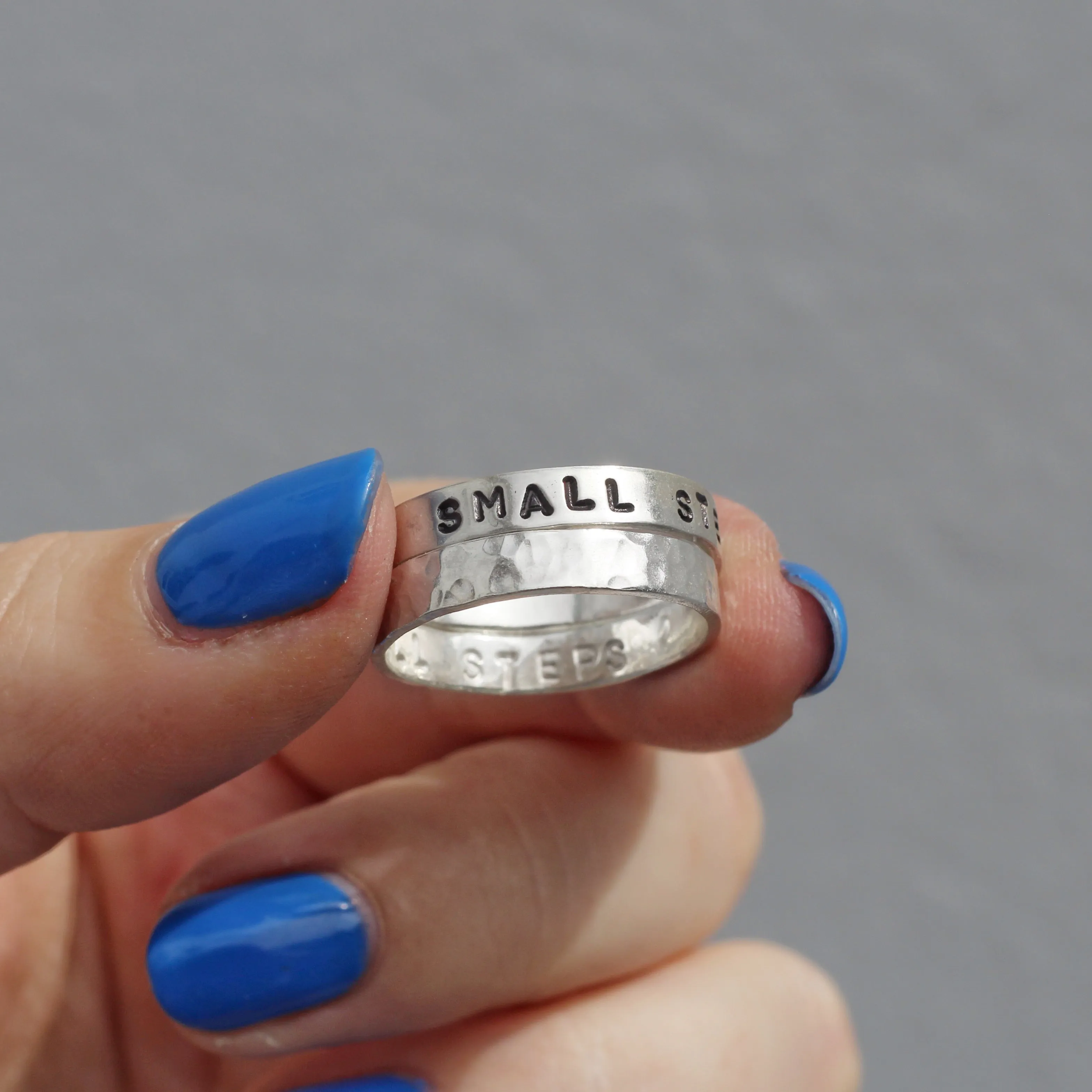 Small Steps Stamped Ring