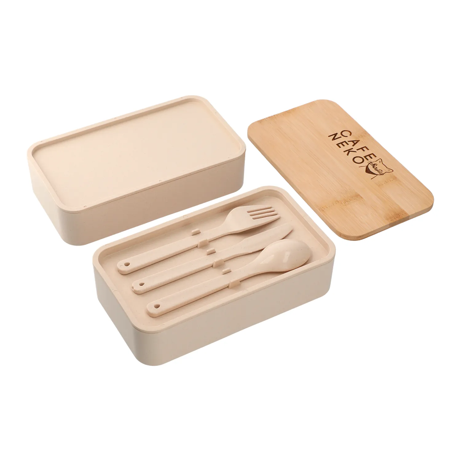 Stackable Bamboo Fiber Bento Box