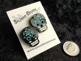 Sugar Skull Post Earrings