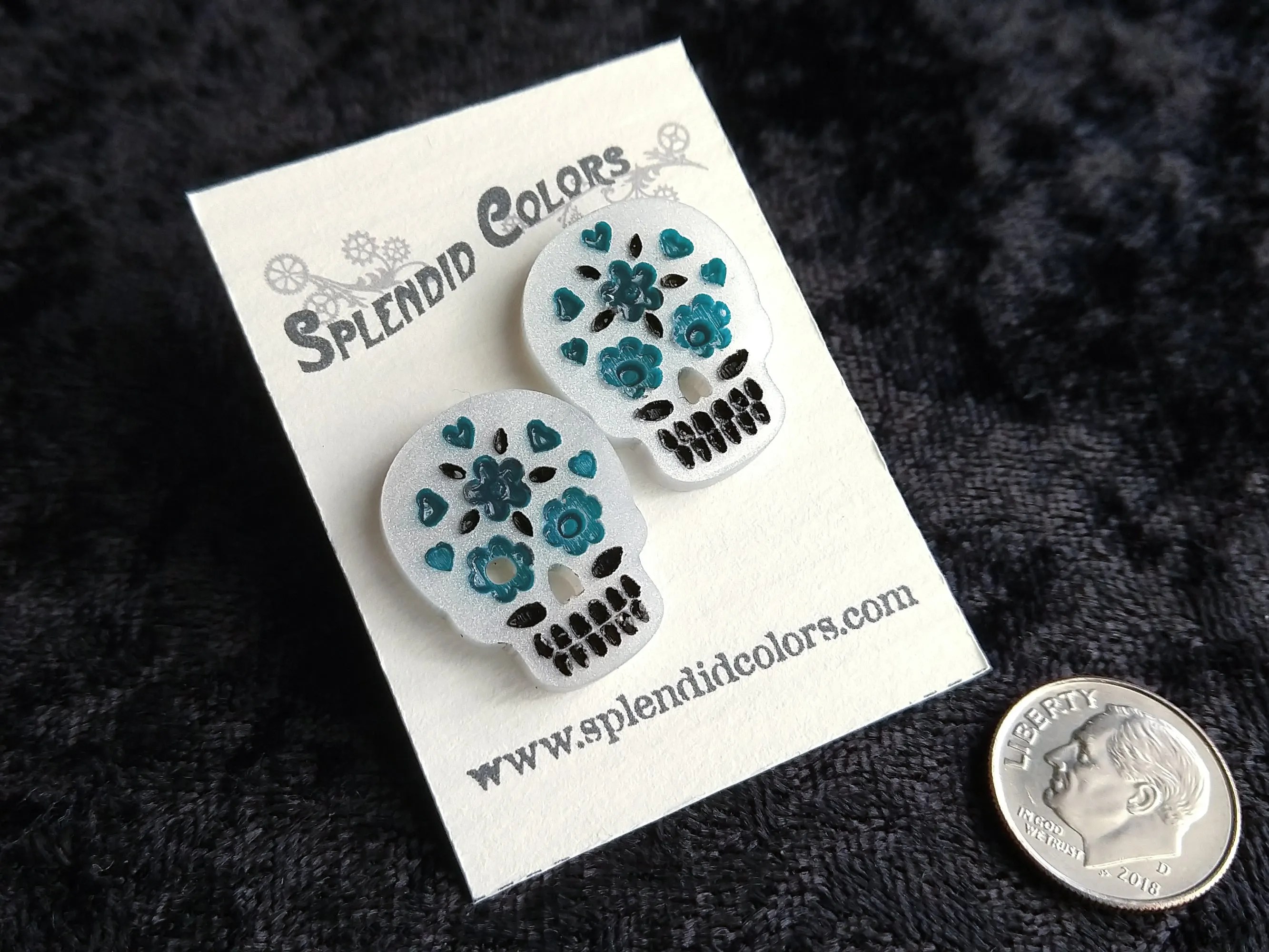 Sugar Skull Post Earrings