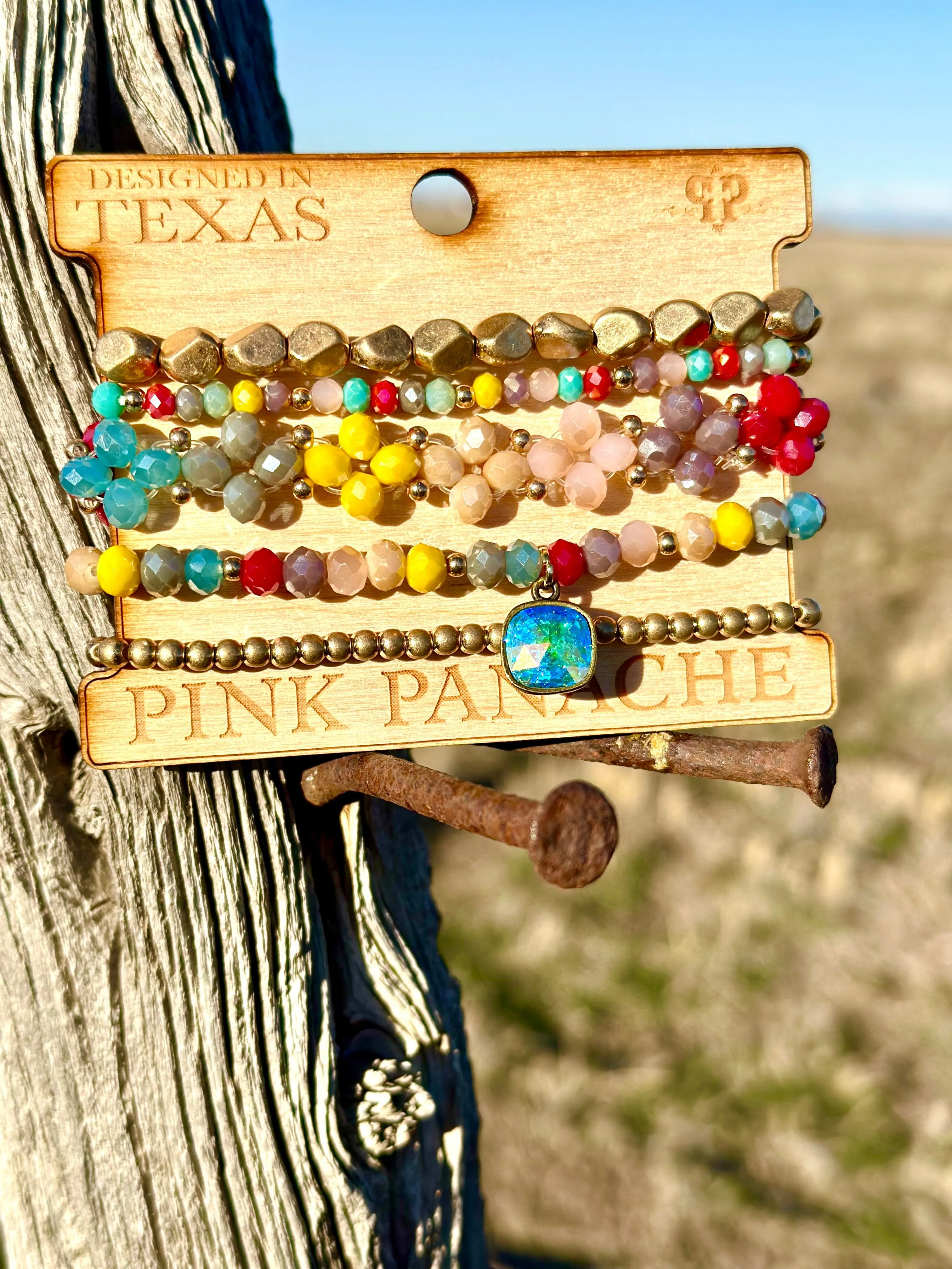 The Pink Panache Colors in Summer Stack Bracelet Set