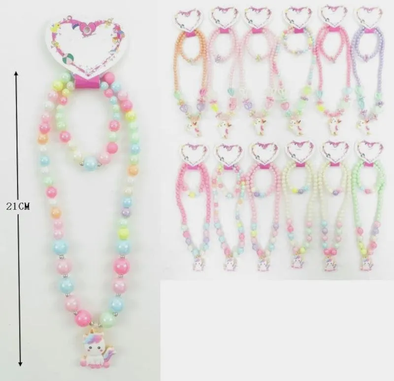 Unicorn Charm Necklace & Bracelet Wholesale