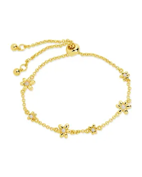 Vallie Pearl & Flower Bolo Bracelet