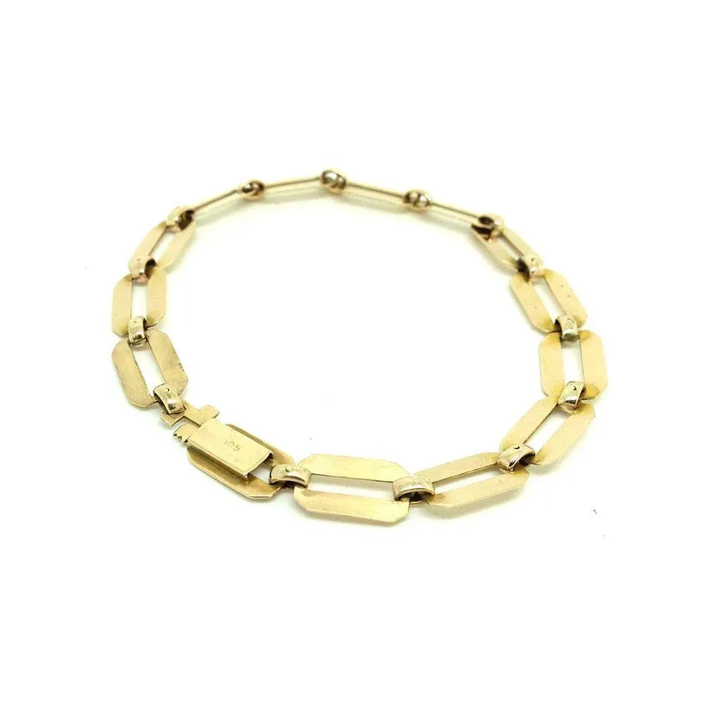 Vintage 1940s 9ct Gold Chain Bracelet